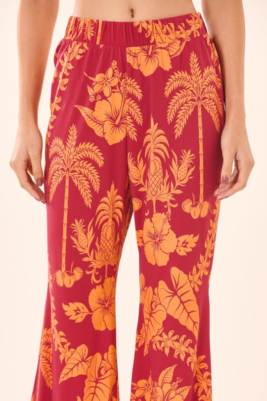 Imagem do produto Calca Pantalona Elastico Cult Flower(Pre
