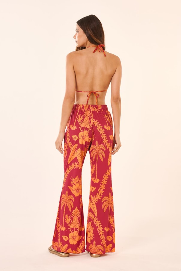 Calca Pantalona Elastico Cult Flower(Pre
