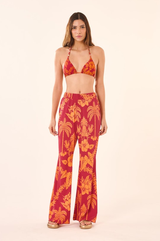 Imagem do produto Calca Pantalona Elastico Cult Flower(Pre