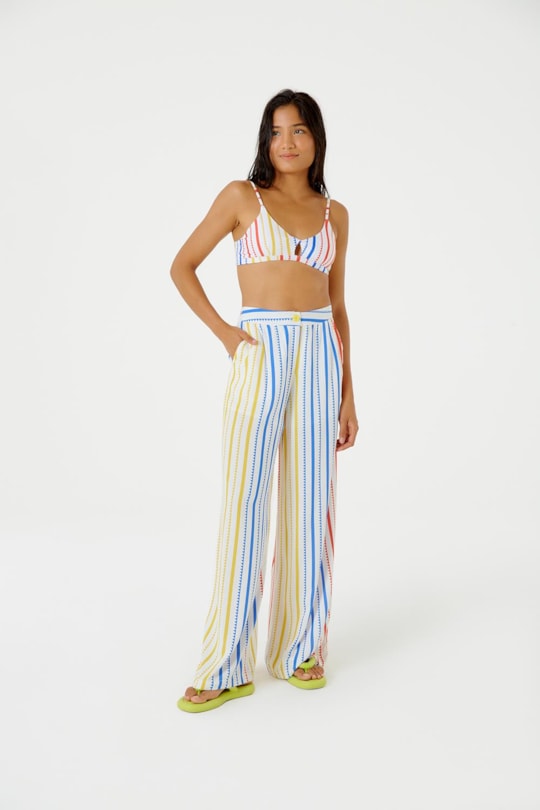 Imagem do produto Calca Pantalona Glam Listrado Feira