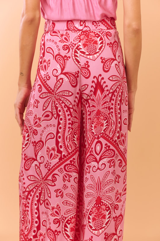 Imagem do produto Calca Pantalona Lenco Maracatu Rosa