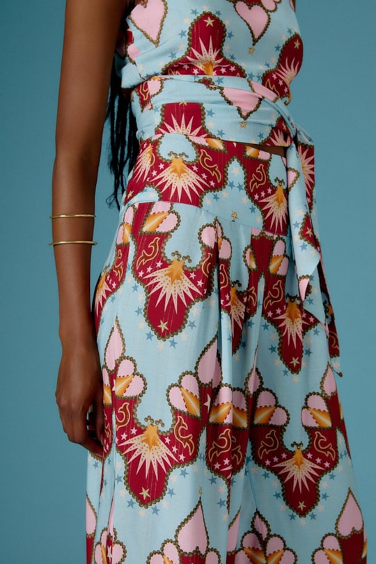 Imagem do produto Calca Pantalona Pregas Country