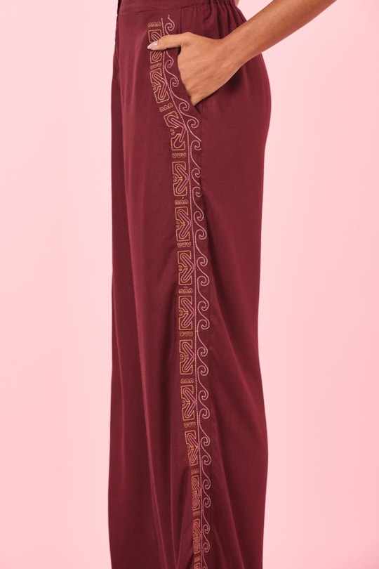 Imagem do produto Calca Reta Botao Bordado Lanai