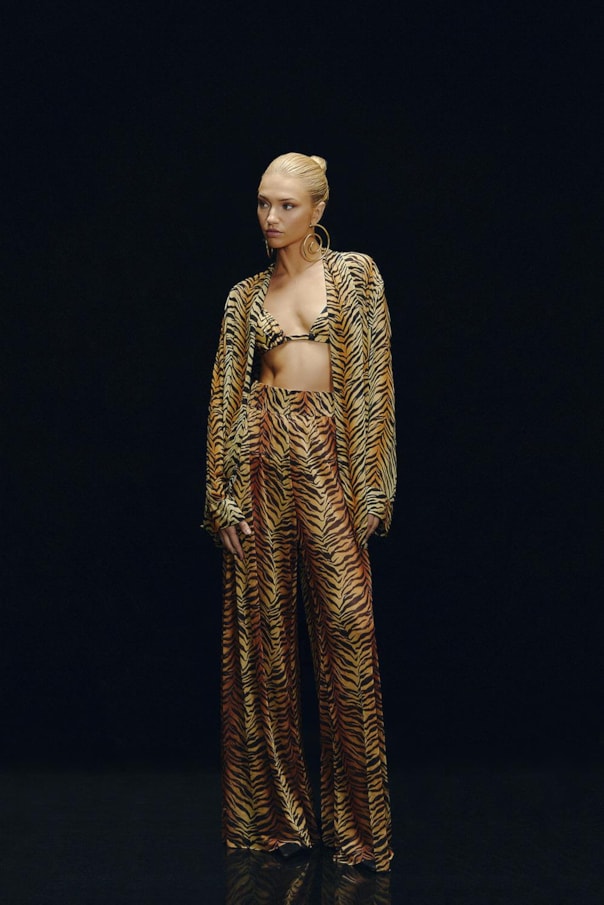 Calca Transparencia Estampa Tigra