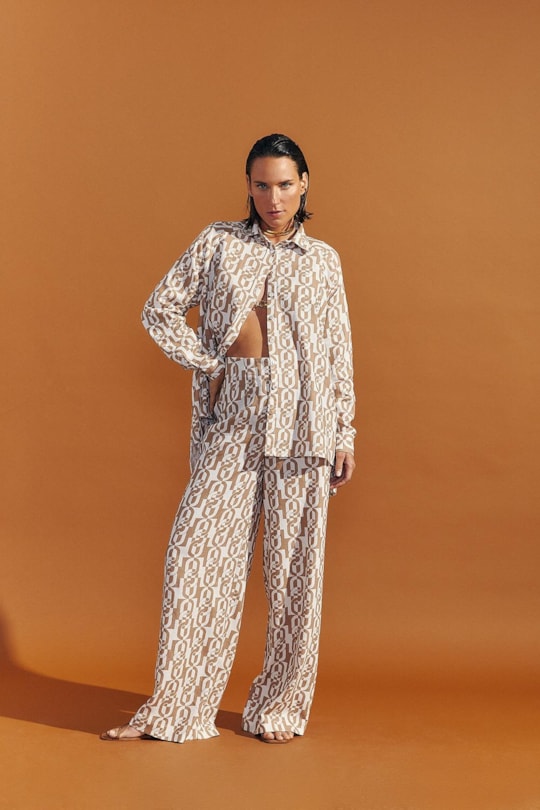 Camisa Ampla Alicia Estampa Chain