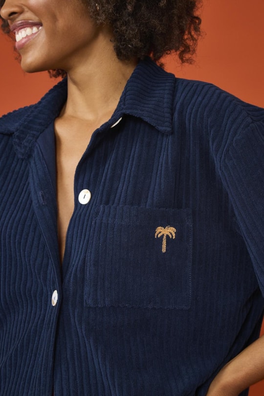 Camisa Ampla Atoalhado Liso