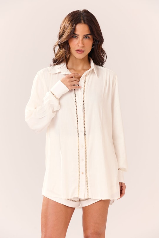 Camisa Ampla Entremeio