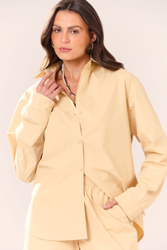 Camisa Ampla Paper Liso