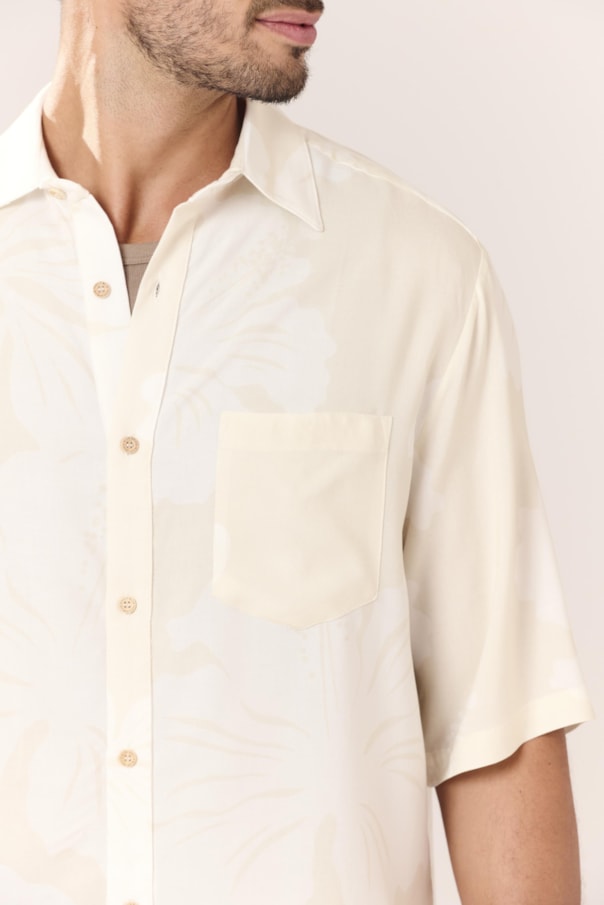 Camisa Box Maxi Hibisco