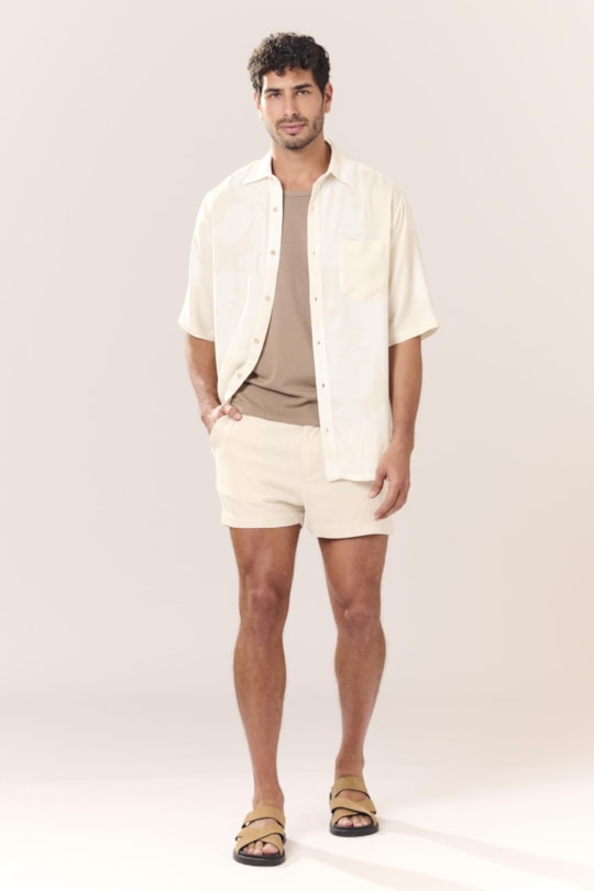 Camisa Box Maxi Hibisco