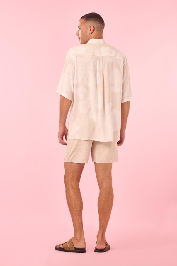 Camisa Box Maxi Hibisco