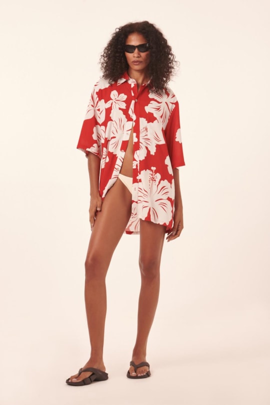 Imagem do produto Camisa Box Maxi Hibisco