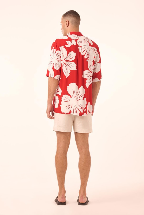 Camisa Box Maxi Hibisco