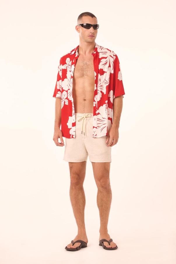 Camisa Box Maxi Hibisco