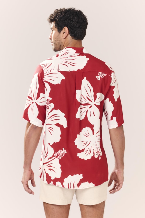 Camisa Box Maxi Hibisco