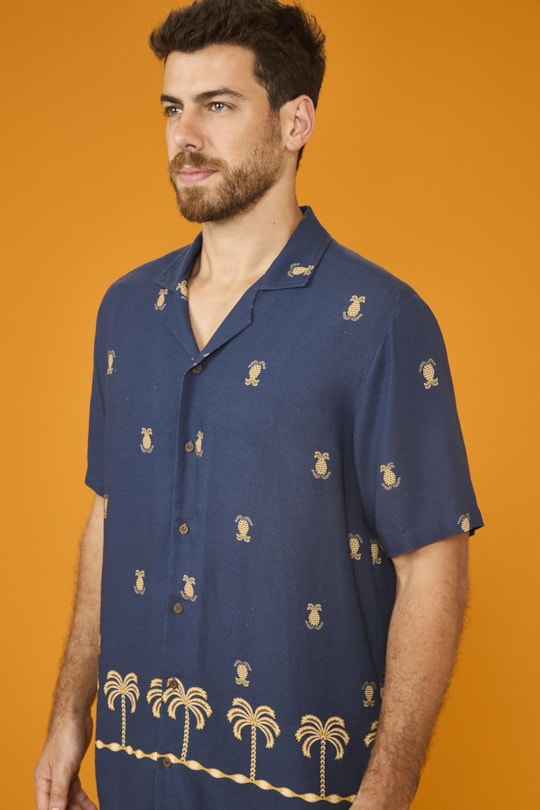 Camisa Erick Ceu De Kite Azul