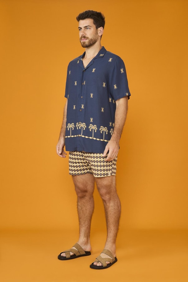 Camisa Erick Ceu De Kite Azul