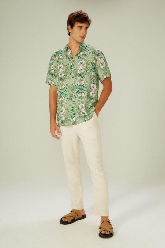Camisa Florida Azulejaria