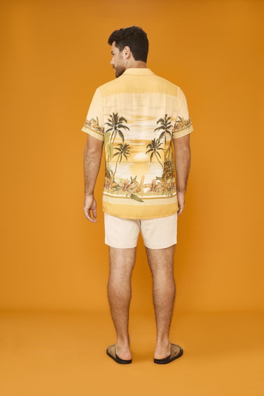Camisa Florida Barrado Solar