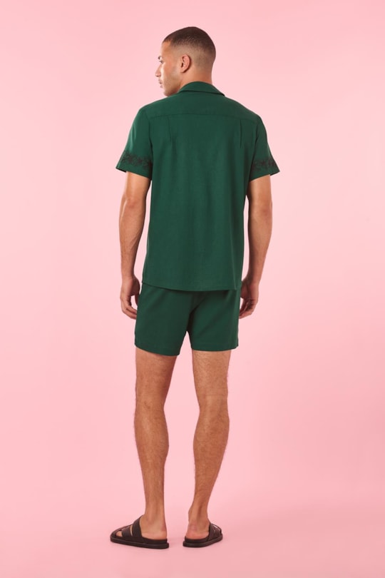 Imagem do produto Camisa Florida Bordado Plumeria Liso