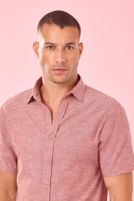 Imagem do produto Camisa Manga C.Com Pe De Gola Linho Liso