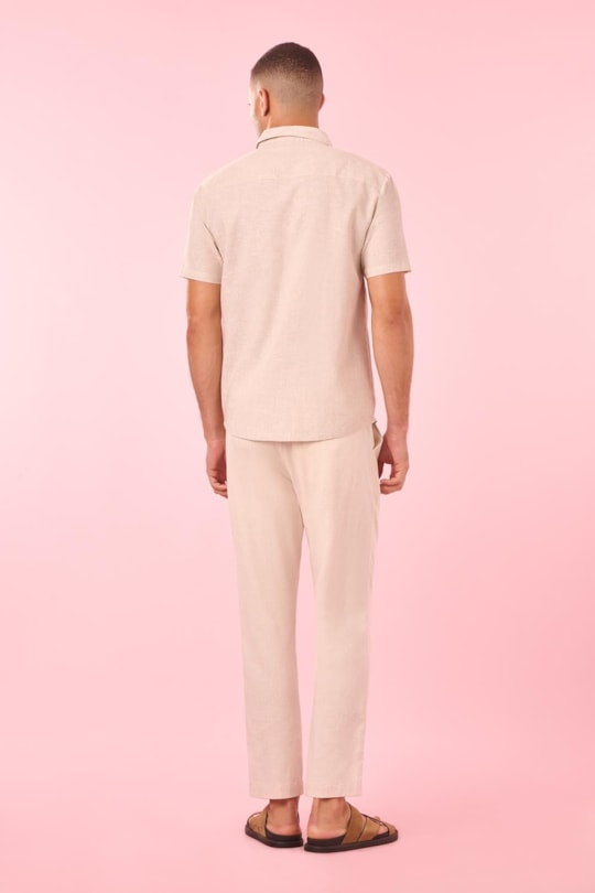 Imagem do produto Camisa Manga C.Com Pe De Gola Linho Liso