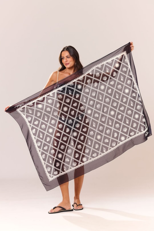 Imagem do produto Canga Pareo Conchas