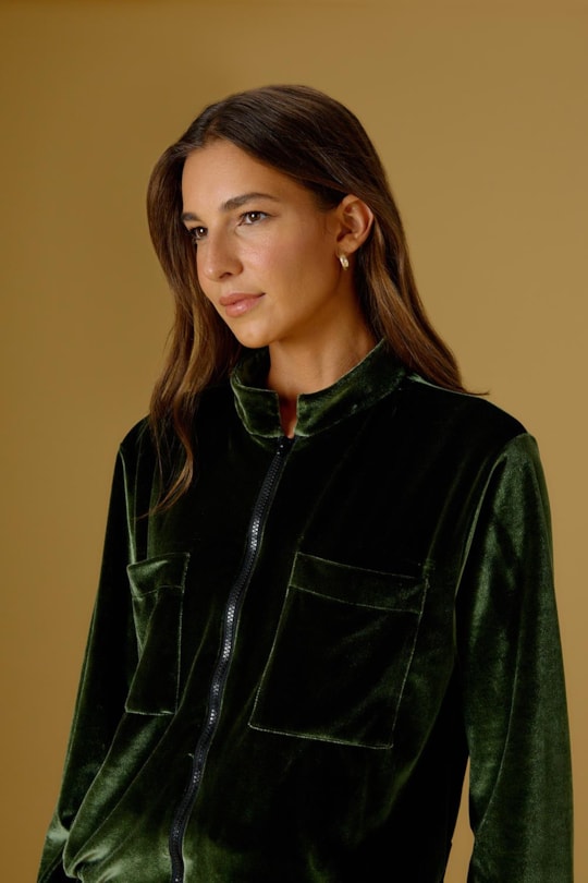 Imagem do produto Casaco Bomber Veludo Verde