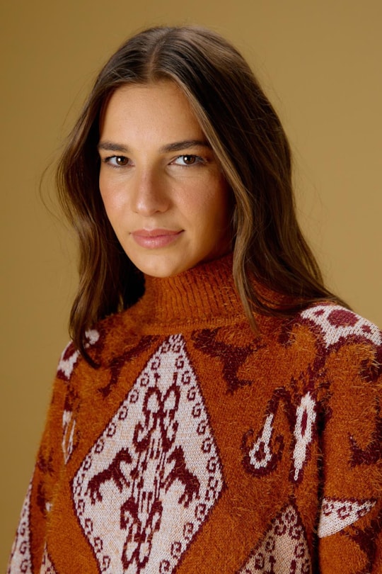 Imagem do produto Casaco Tricot Pelinho Jacquard