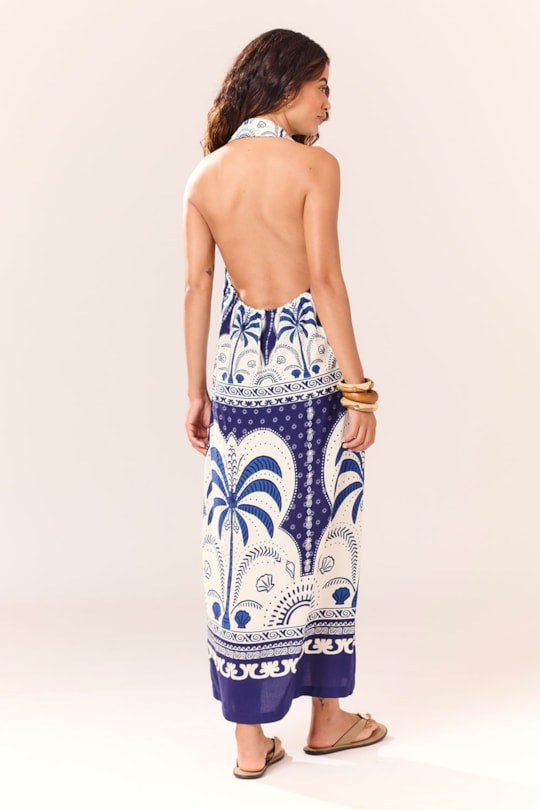 Imagem do produto Chemise Frente Unica Barrado Batik Azul