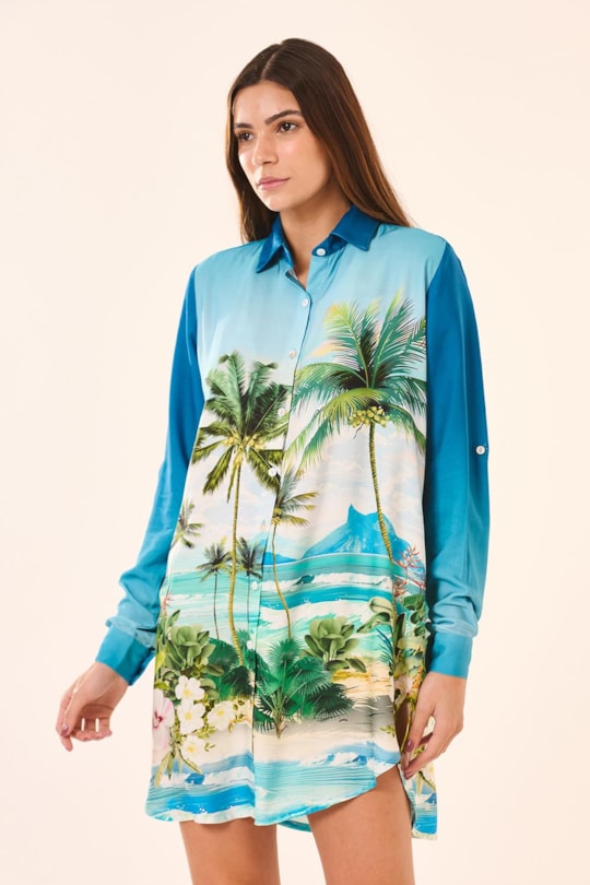 Imagem do produto Chemise Leila Barrado Havai