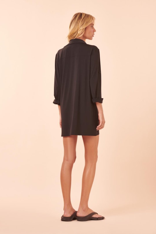 Chemise Manga Longa Liso