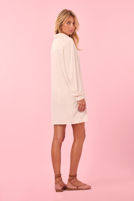 Chemise Manga Longa Liso