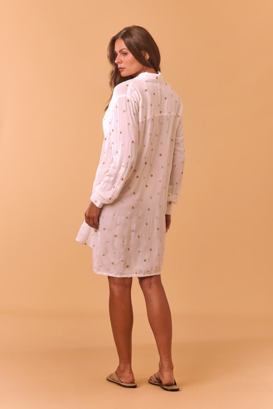 Imagem do produto Chemise Manga Longa Poa Lurex