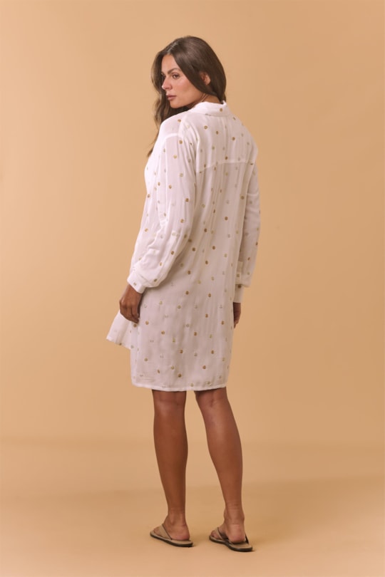 Imagem do produto Chemise Manga Longa Poa Lurex