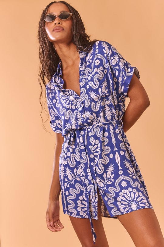 Imagem do produto Chemise Surf Renda Fina Marinho