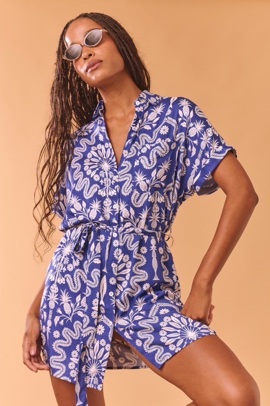 Imagem do produto Chemise Surf Renda Fina Marinho