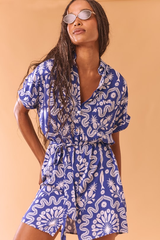 Imagem do produto Chemise Surf Renda Fina Marinho