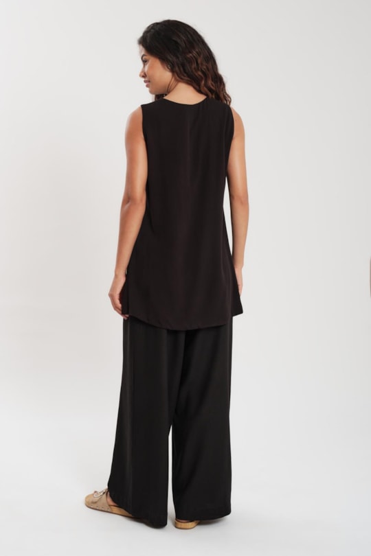 Colete Alongado Botoes Liso