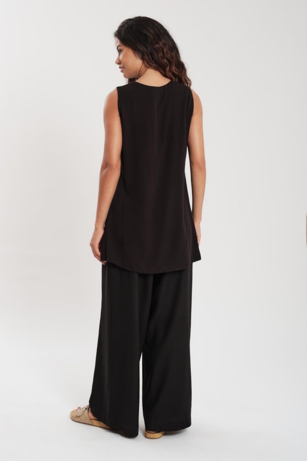 Colete Alongado Botoes Liso