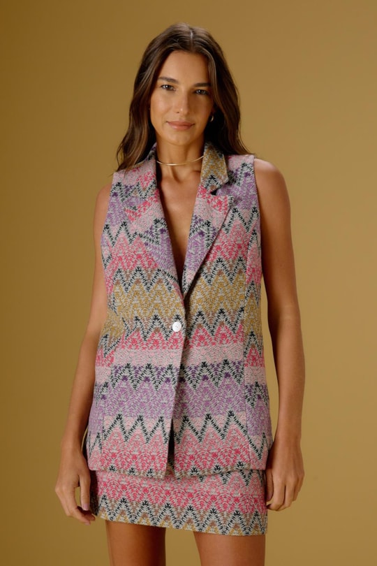 Imagem do produto Colete Longo Jacquard Pine