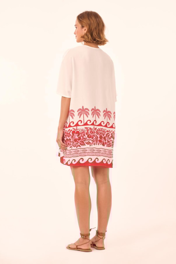 Kaftan Curto Barrado Paraiso