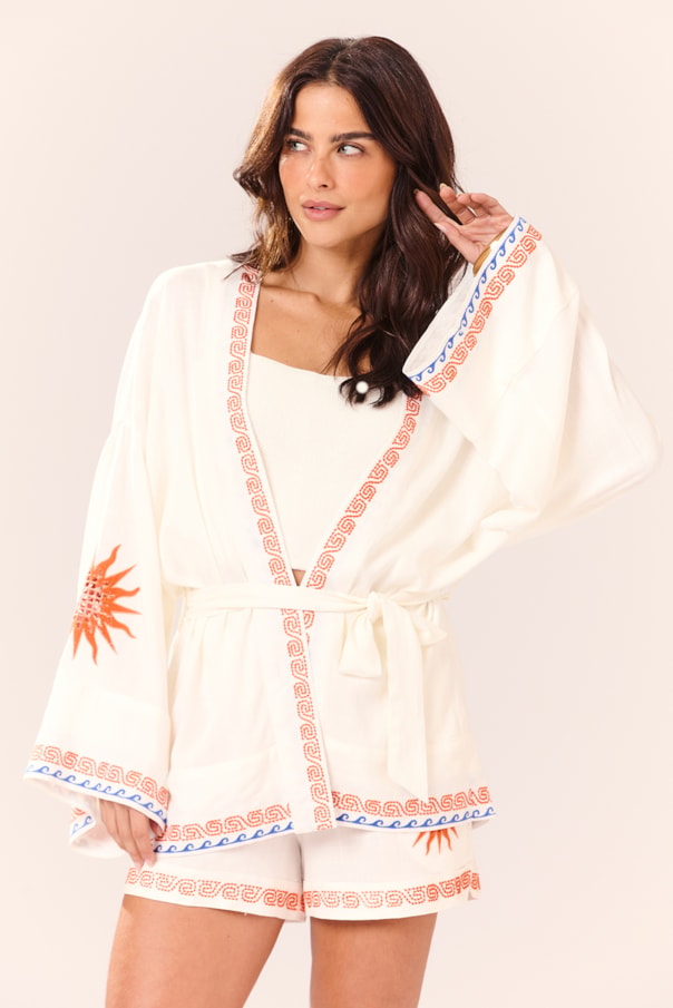 Kimono Faixa Bordado Nalu