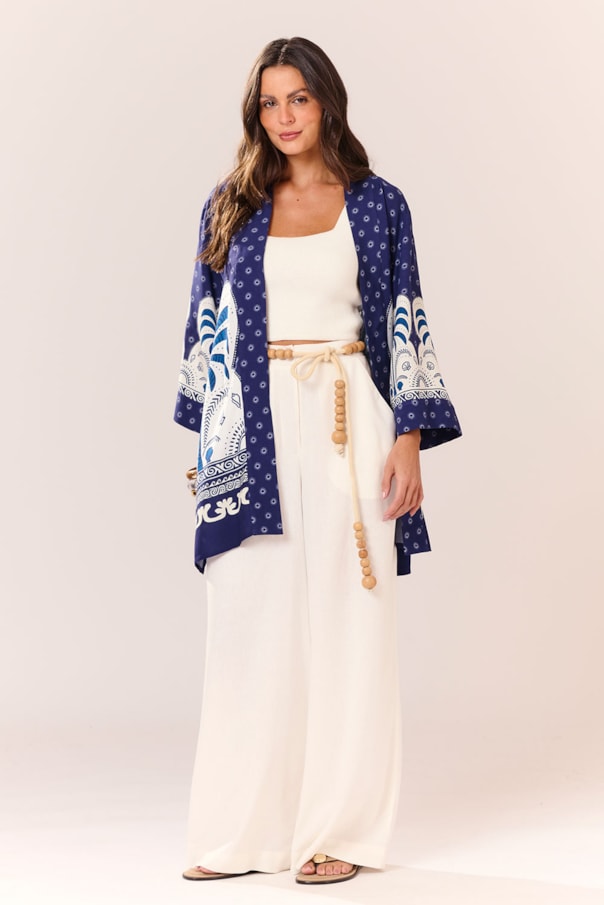 Kimono Jade Loc Batik Azul