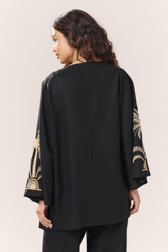 Imagem do produto Kimono Manga Bordado Tropical