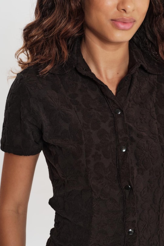 Imagem do produto Macaquinho Atoalhado Hibisco Liso