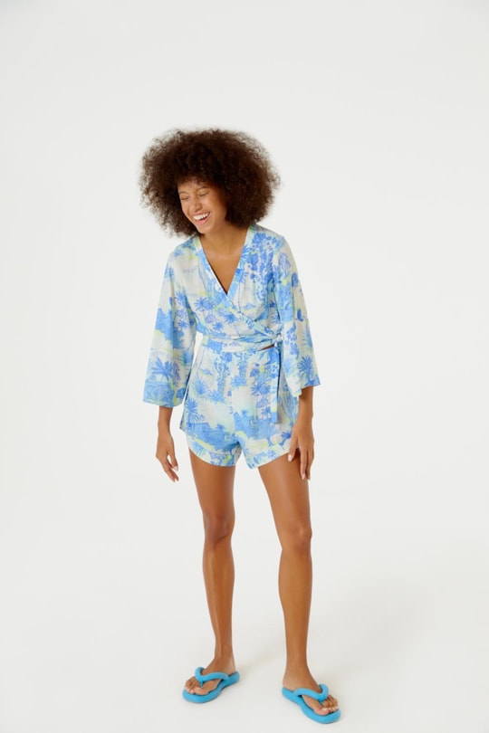 Imagem do produto Macaquinho Estampa Transpasse Maua