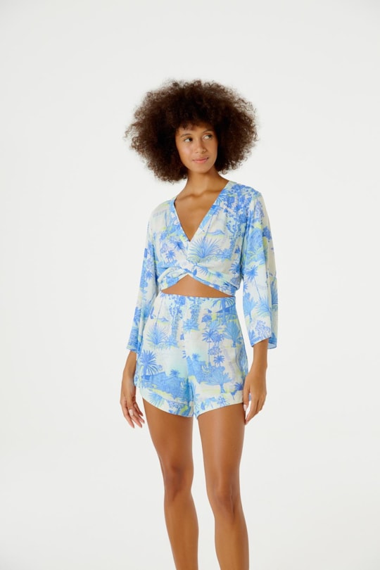 Imagem do produto Macaquinho Estampa Transpasse Maua