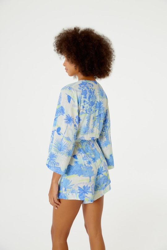 Imagem do produto Macaquinho Estampa Transpasse Maua