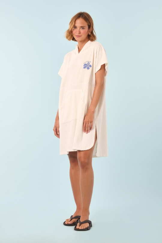 Imagem do produto Poncho Atoalhado Bord. Hibisco Liso